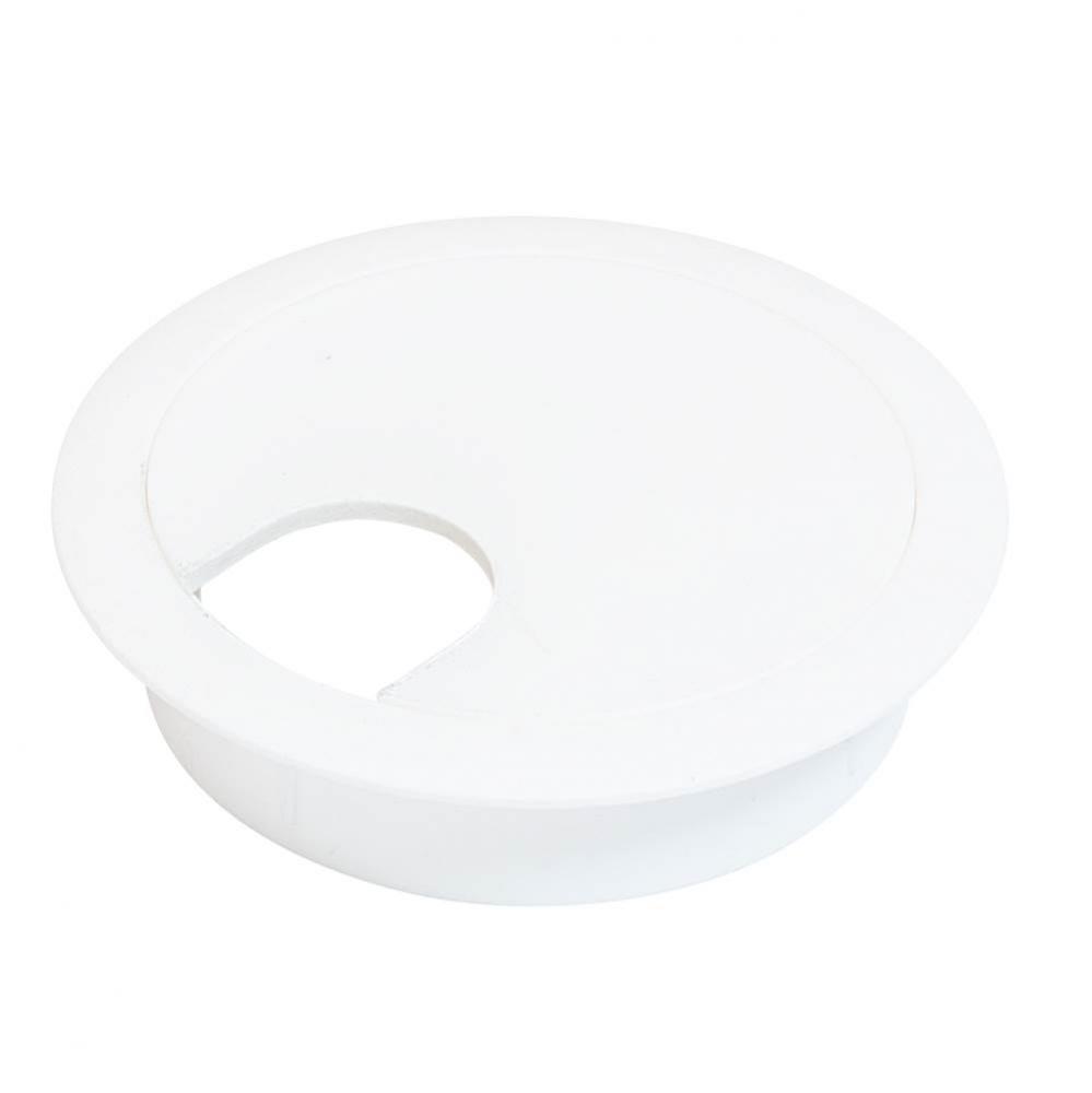 Cable Grommet 2-Pc Pl White 2 1/2