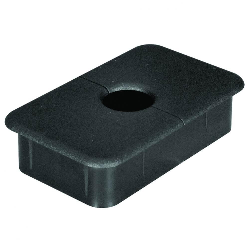 Cable Grommet Rect Pl Blk 89X54Mmx5/8