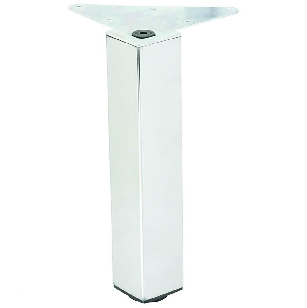 Furn Foot Square 250Mm Height Pol Chr St