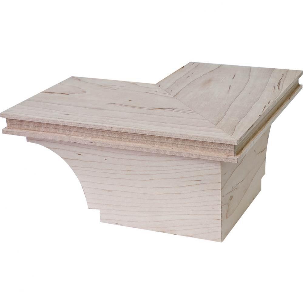 Cab Crnr  Foot Trans Mapl 8 1/2X8 1/2X3