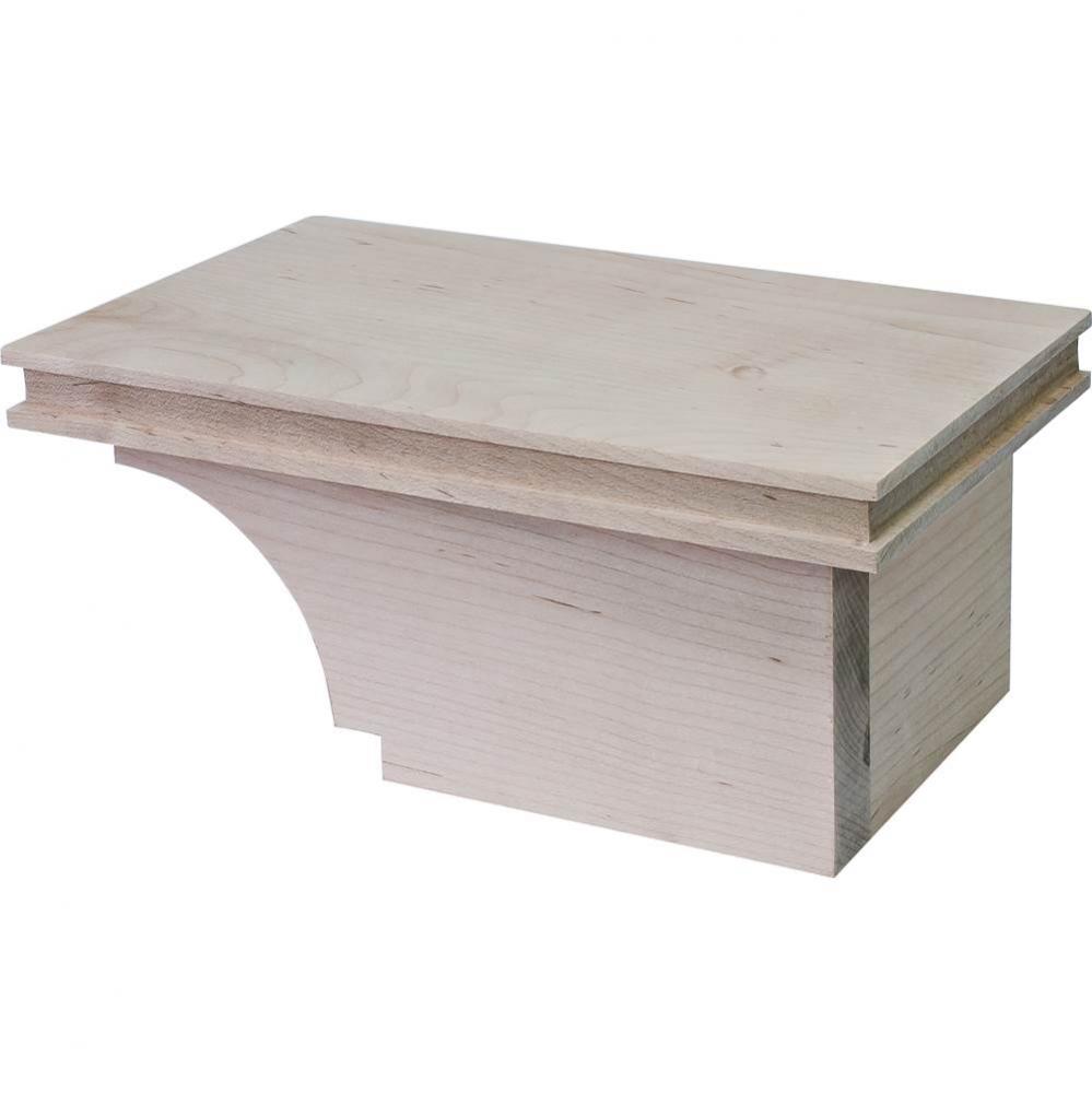 Cabinet Foot R Trans Mapl 8 1/2X4 7/8X3