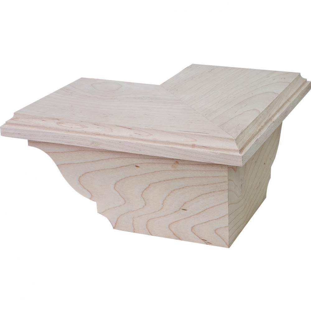 Cab Crnr  Foot Trad Mapl 8 1/2X8 1/2X3