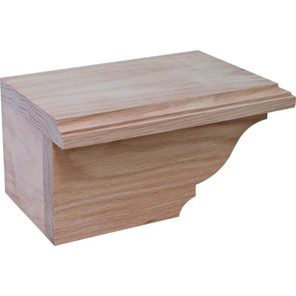 Cabinet Foot L Trad Oak 7 3/4X4 7/8X3