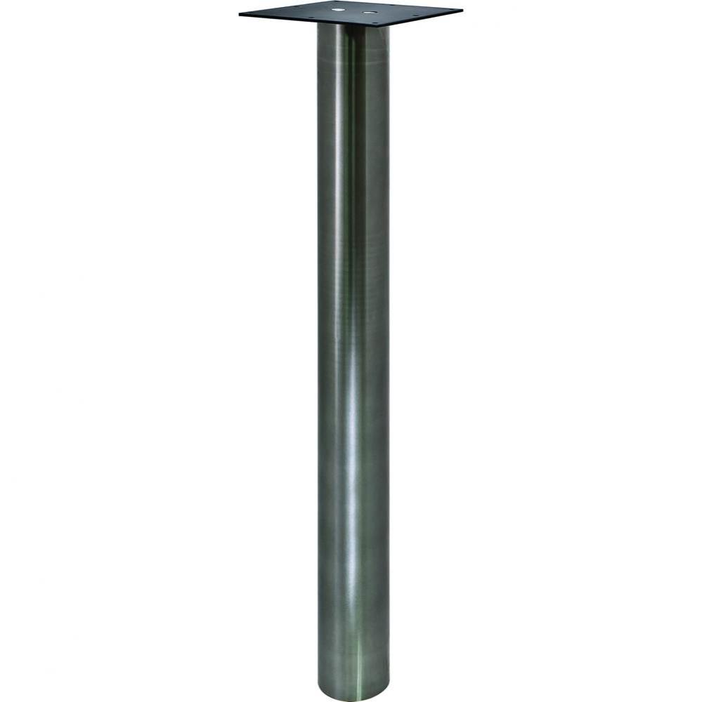 Table Leg 3''(75Mm) Rndx34 3/4''Tal Sta St