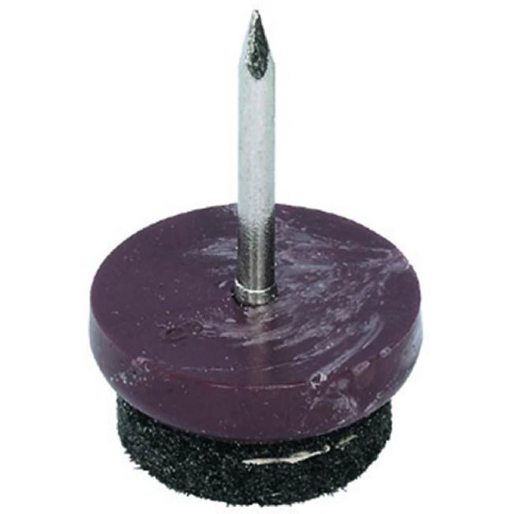 Furniture Glide Pl/Felt Brn 21Mm