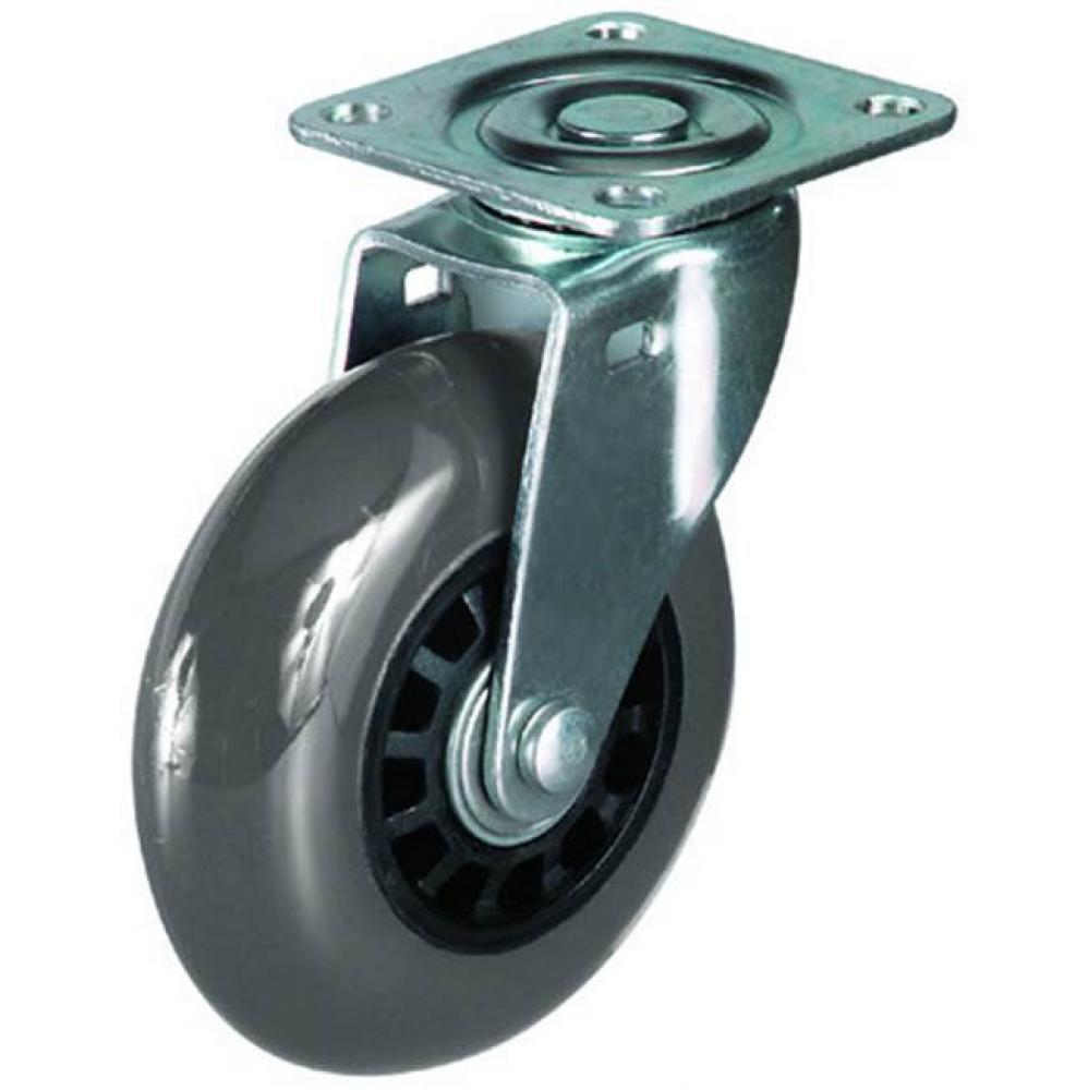 Caster Swiv Mtg Plt Pl St Gray 75Mm