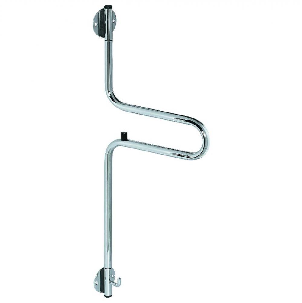 Swing Wardrobe Rail 180D St Chr 670Mm