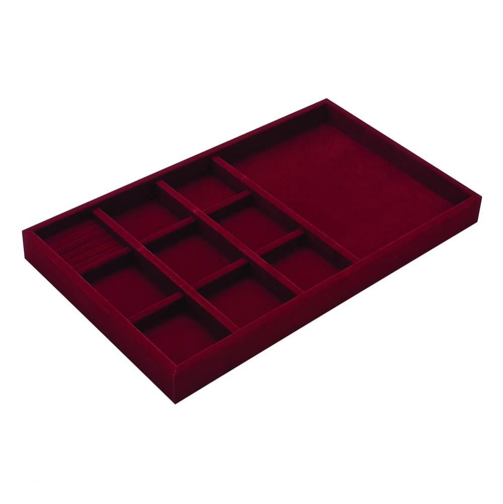 Jewelry Tray Maroon 22 15/16'' X 14'' X 2