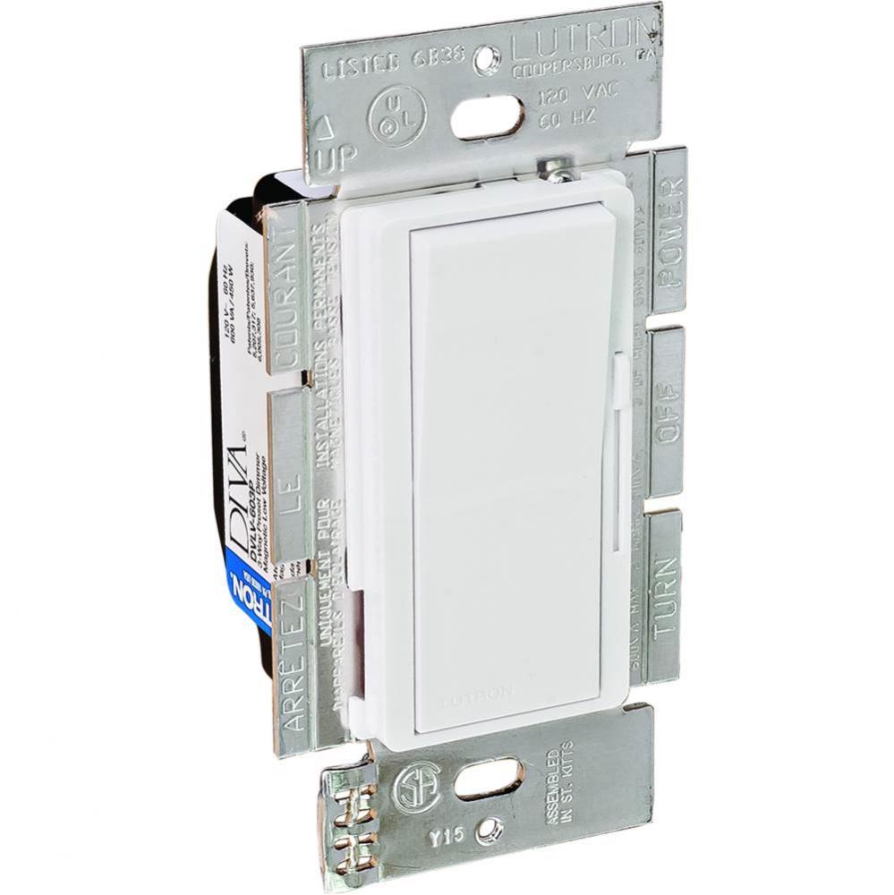 Dimmer Switch Diva Lv Pl Wh 600W 3Way