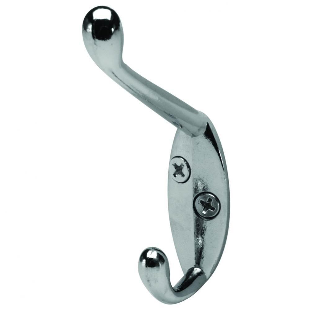 Coat Hook Zn Pol Chr 101Zn49  18X55X90Mm
