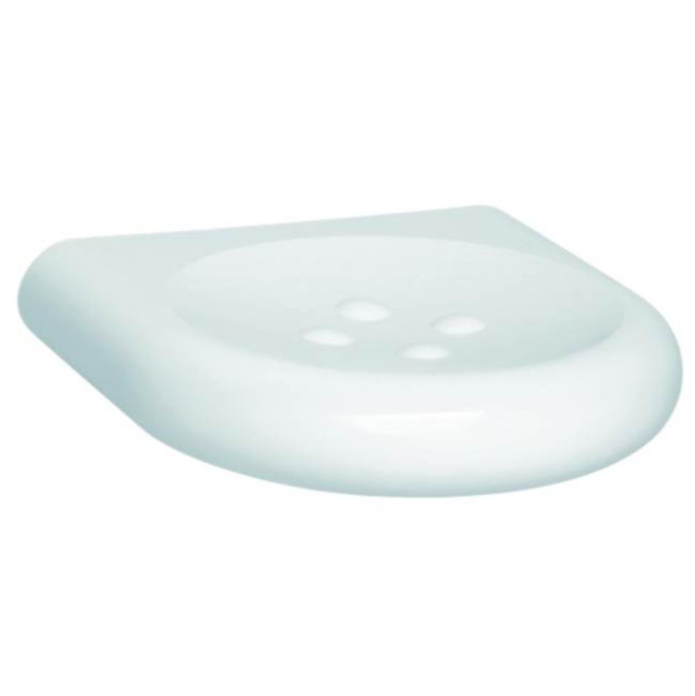 Soap Dish W/Textured Surface Wh