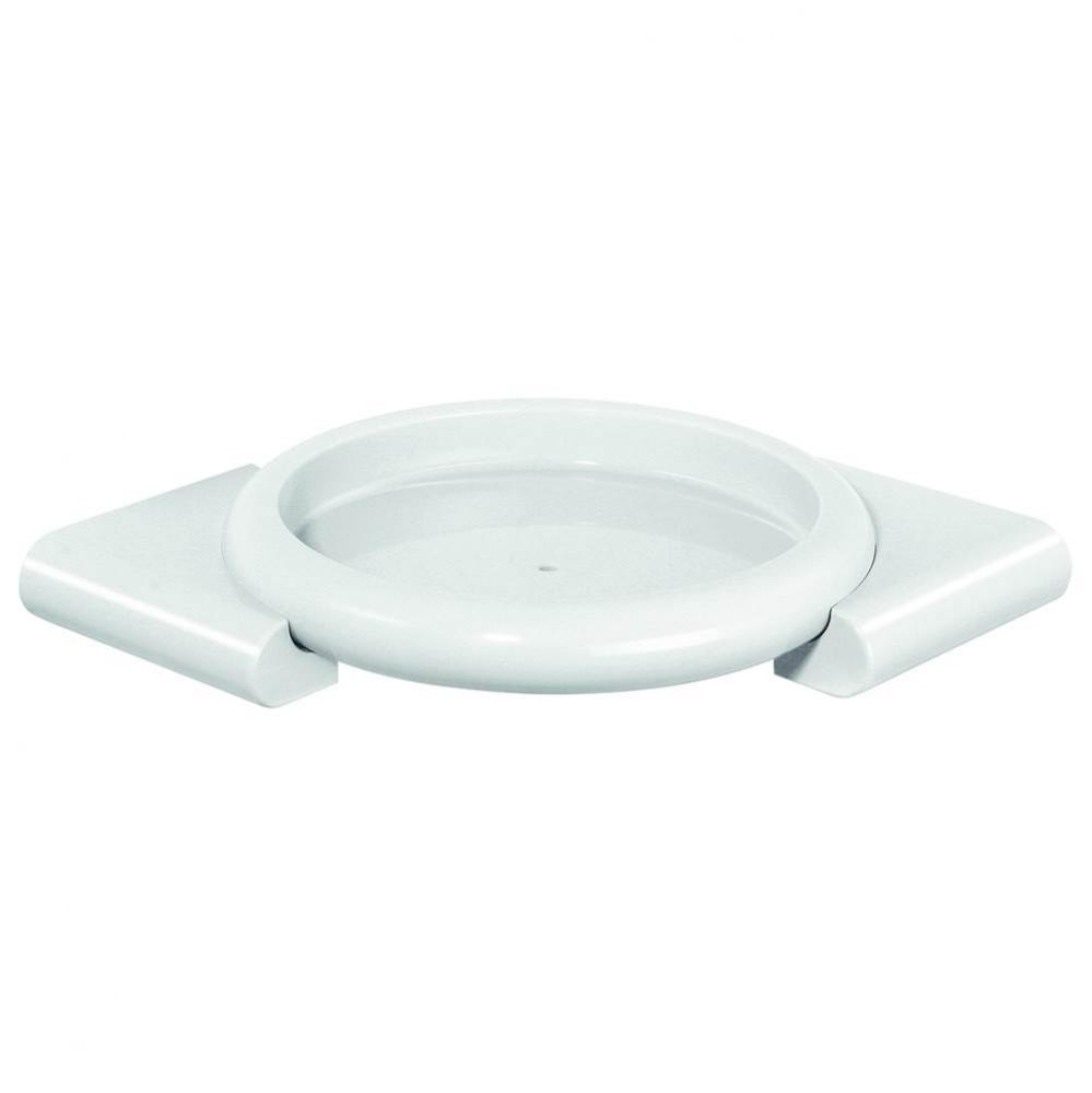 Corner Shelf W/Dish White