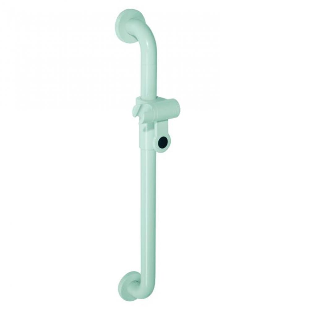 Shower Rail W/Hldr Ctc 610Mm Wh