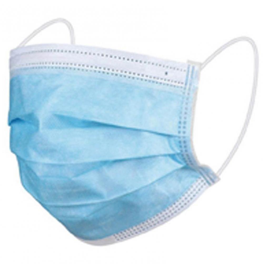 Face Mask Ppe Disp 3-Ply Sgl Use 50/Pk