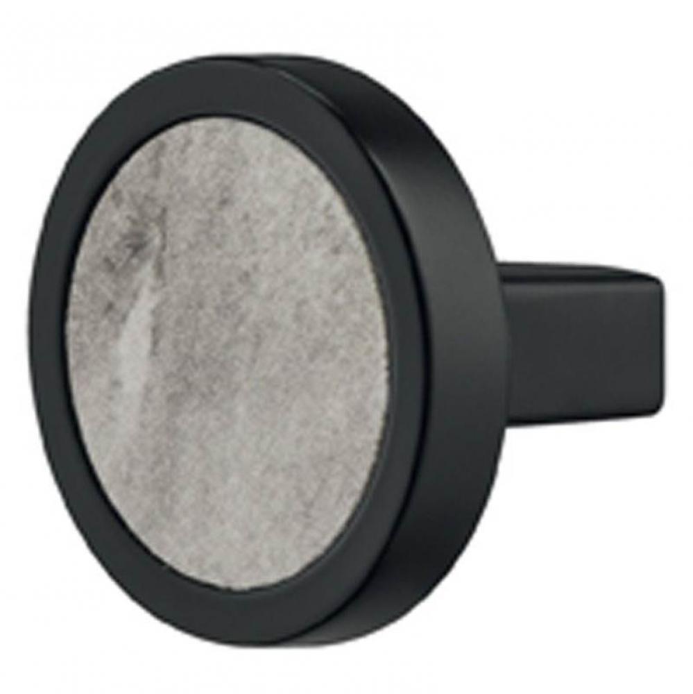 Knob Zi Matt Blk/Marble M4 32Mm Dia