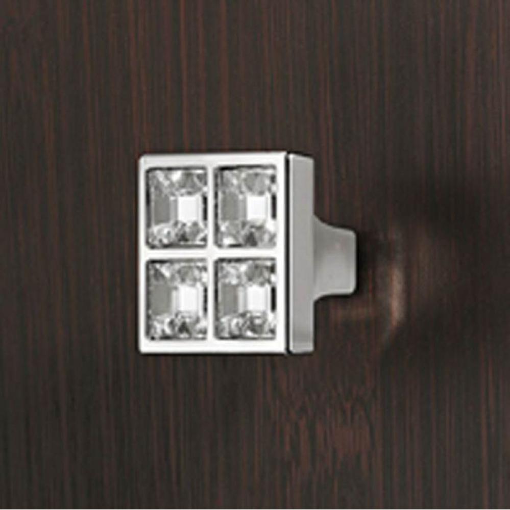 Knob Zn Pol Nickel/Crystal M4 27Mm