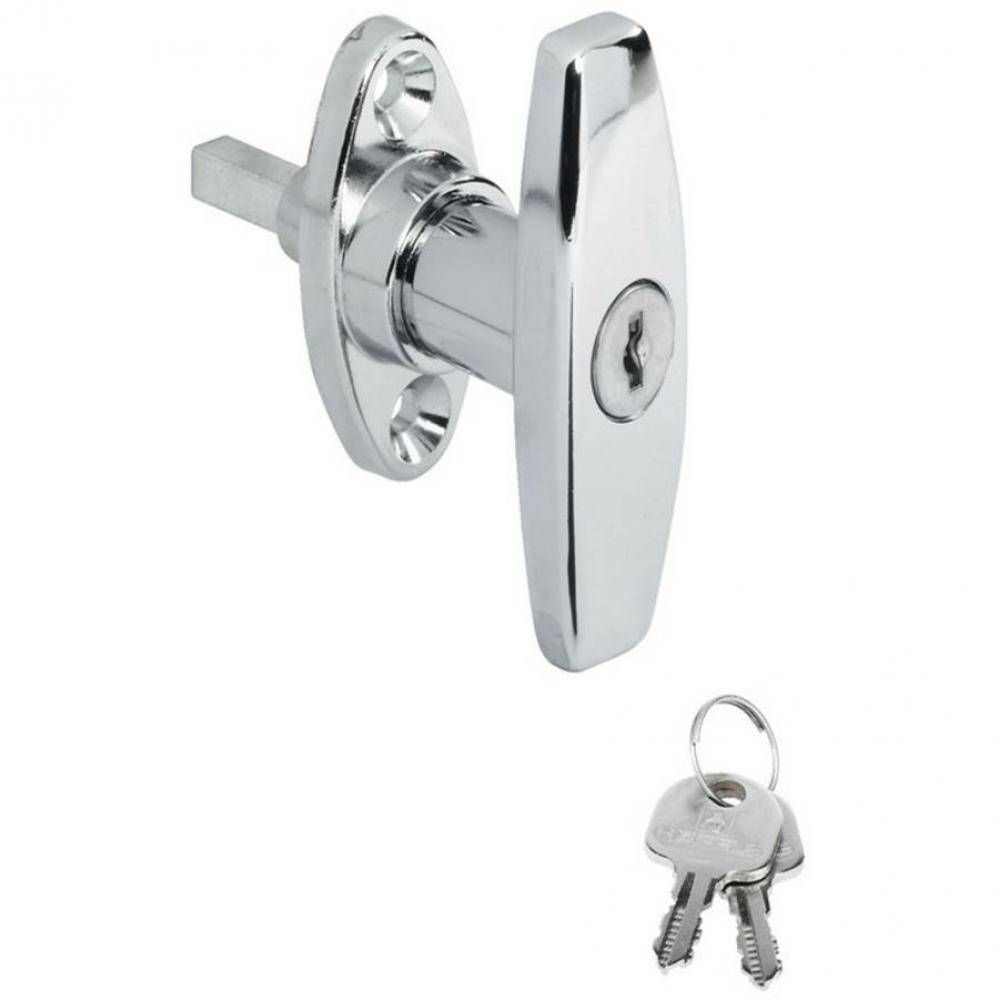 Cylinder Key Lock T-Handle Chrome Plated