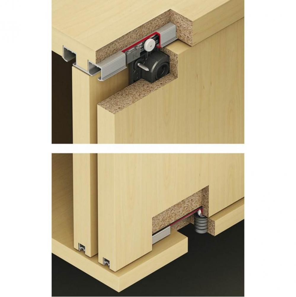 Clipo 36 H Inslide Set For 2 Wood Doors