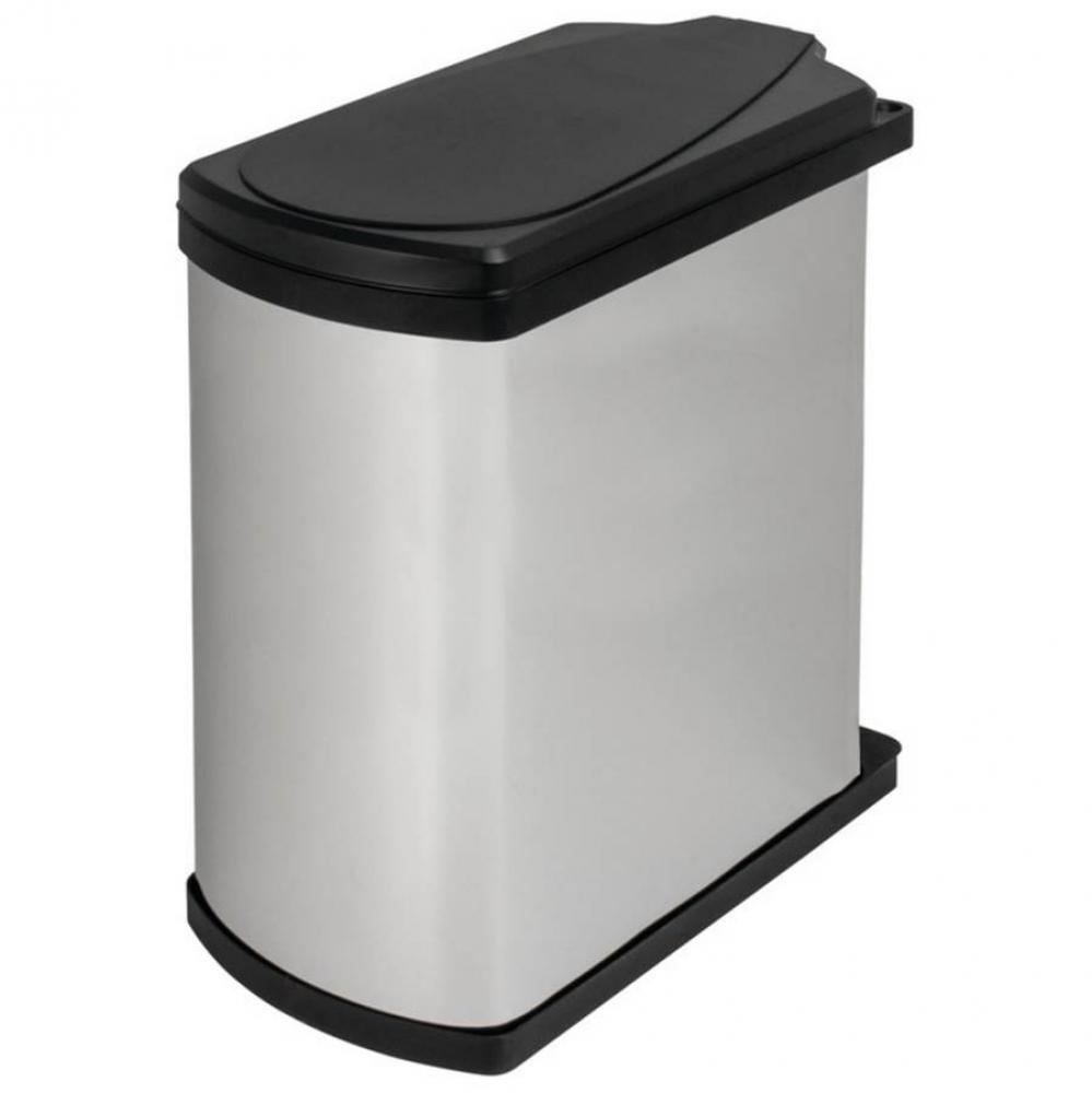 Uno Trash Can Hinged Sta St Bl 18L