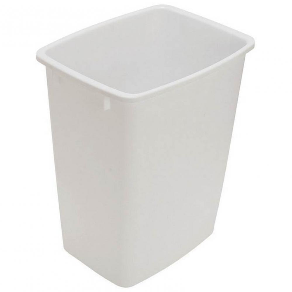 Trash Can 52 Quart Plastic White