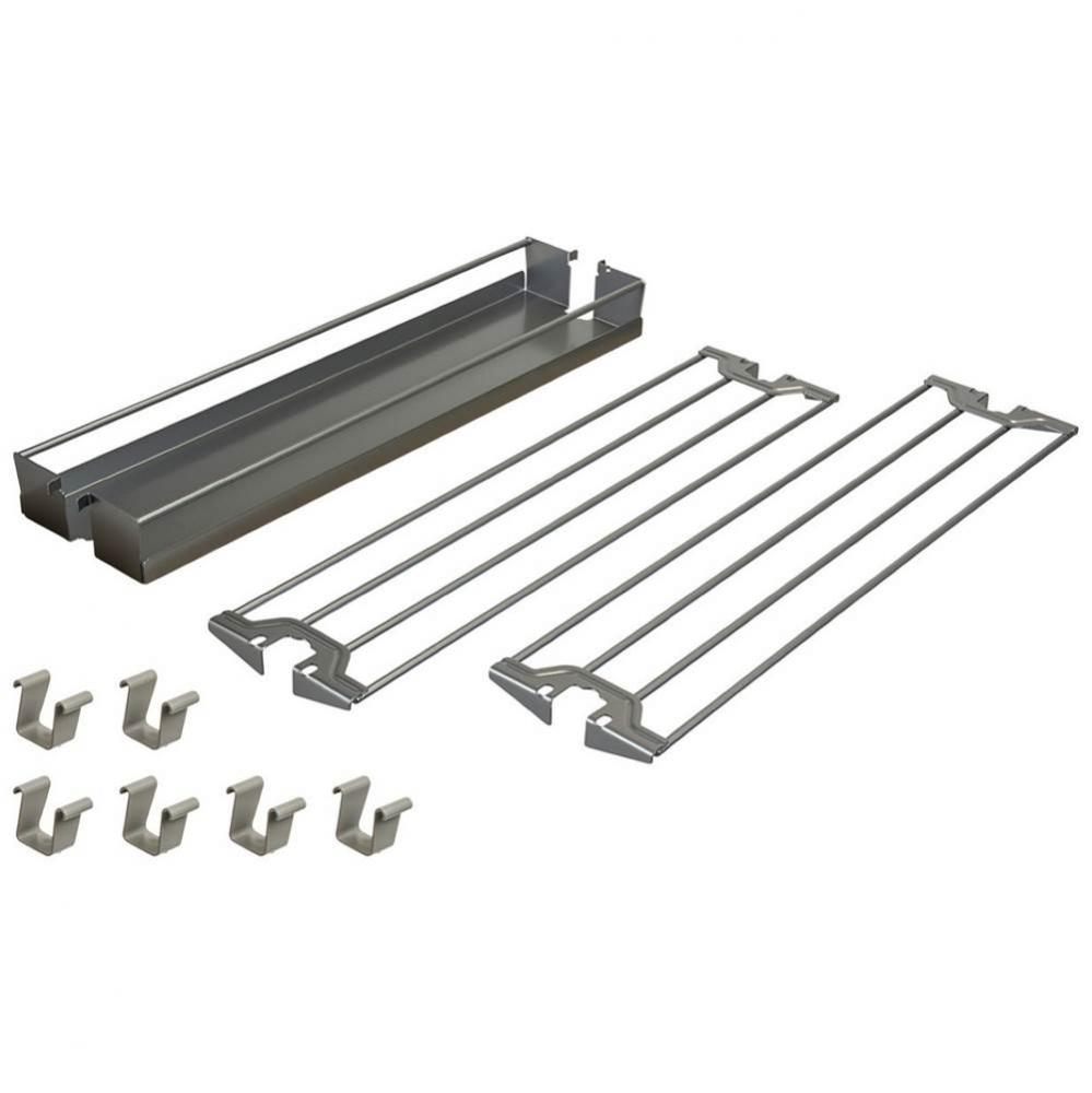 Base Pullout 2 Bakers Tray 5'' Silver