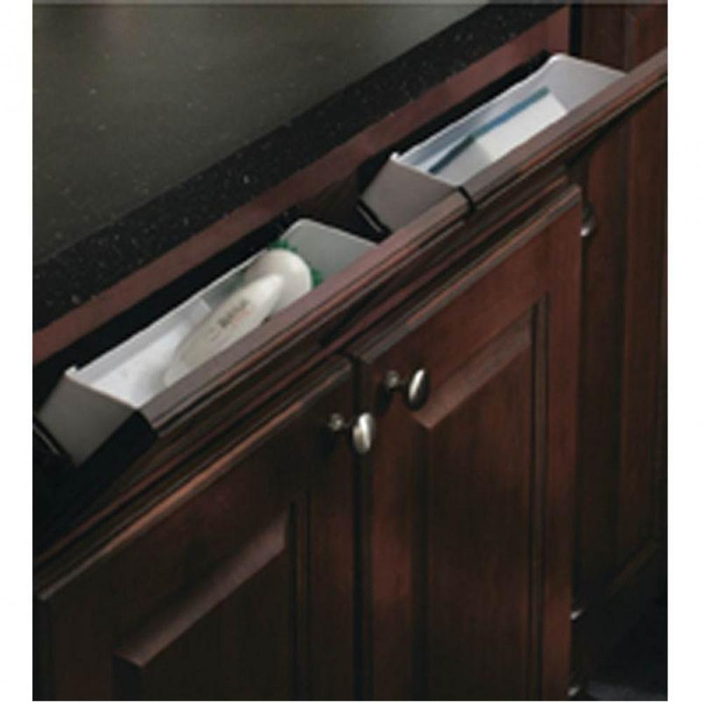 Sink Tilt-Out Tray Set W/Hng Pl Silv