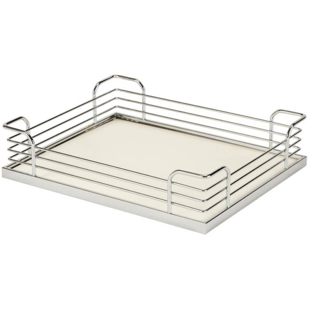 Tray Set Arena Chr/Wh 17 7/8''X12''X3 1/2