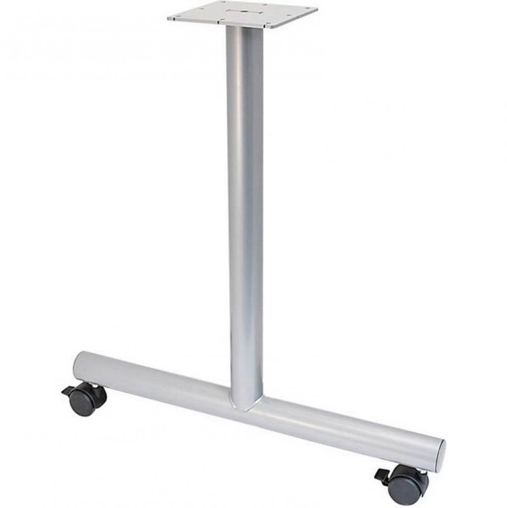 T-Legs W/Casters 30'' Top St Silver