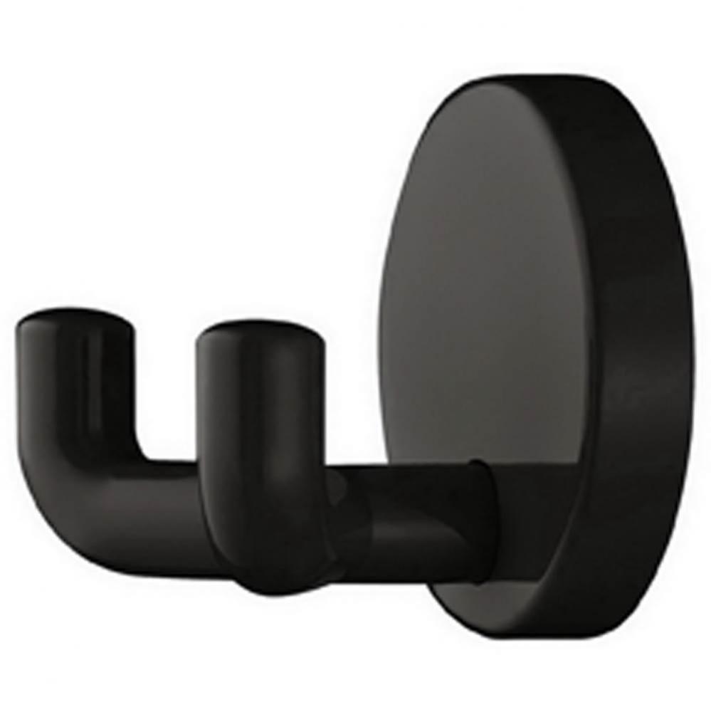 Wall Mtd Dbl Hook Pa Black 50X43.5Mm