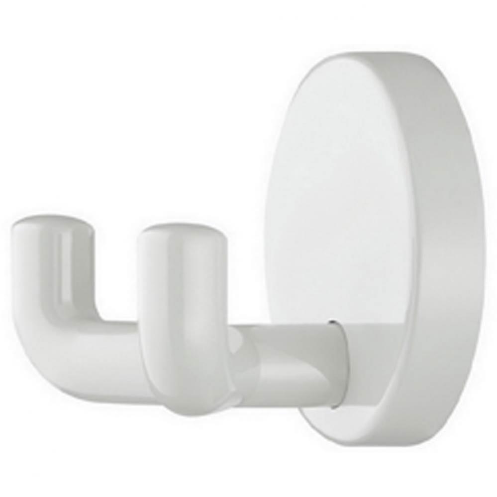 Wall Mtd Dbl Hook Pa Pur White 50X43.5Mm