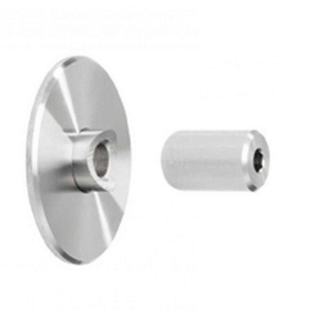 Wall Atch Brck Set F/Gl Dr Ss Pol 2Pc