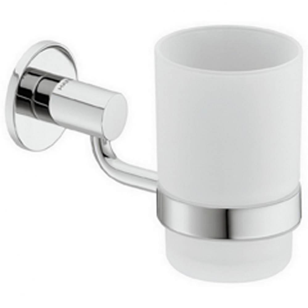 Glass Holder Frst Gls Round Pol Chrm