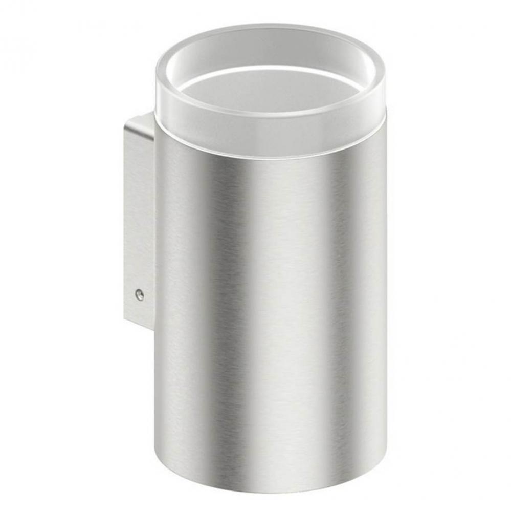 Tumbler W/Holder Glass Sta St Sat