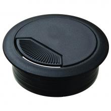 Hafele 429.99.324 - Cable Grommet 2-Pc Pl Blk 60Mm