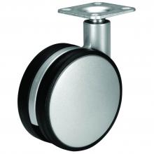 Hafele 660.29.992 - Caster Swv W/Brk Plt Mnt Zn Pl Sil/Sil