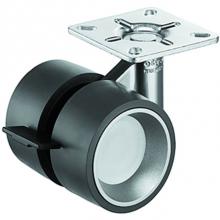 Hafele 660.33.911 - Caster Twin Whl Sil W/Gr Whl Zn 60Mm