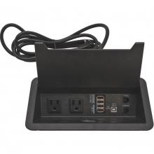 Hafele 822.09.320 - Pwr/Data Undr Mnt 2Pwr 4Usb 2Data Pl Bl