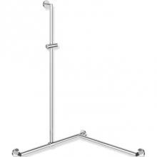 Hafele 983.40.292 - Sh Rail W/Vert Bar and Hold Rh Ss Ant Chr