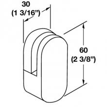 Hafele 988.32.199 - Mirror Clip 30X60X18Mm White