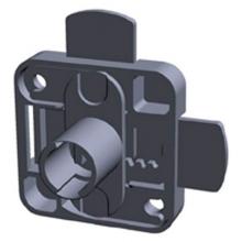 Hafele 232.35.301 - Dbl Door Strght Lock Zn L/R Or U/L Zn Bl