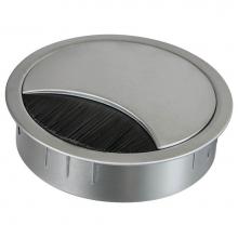 Hafele 631.31.414 - Grommet 2-Pc W/Brush Zi Mt Ch 80 X 21Mm