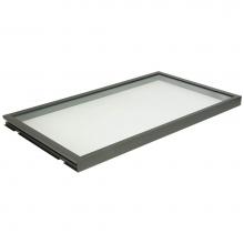 Hafele 807.76.310 - Glass Shelf Lit Slt Gry 40K 14''Dx18''W