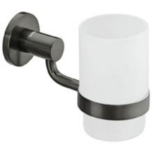 Hafele 980.60.783 - Glass Holder Frst Gls Round Grpht Blk