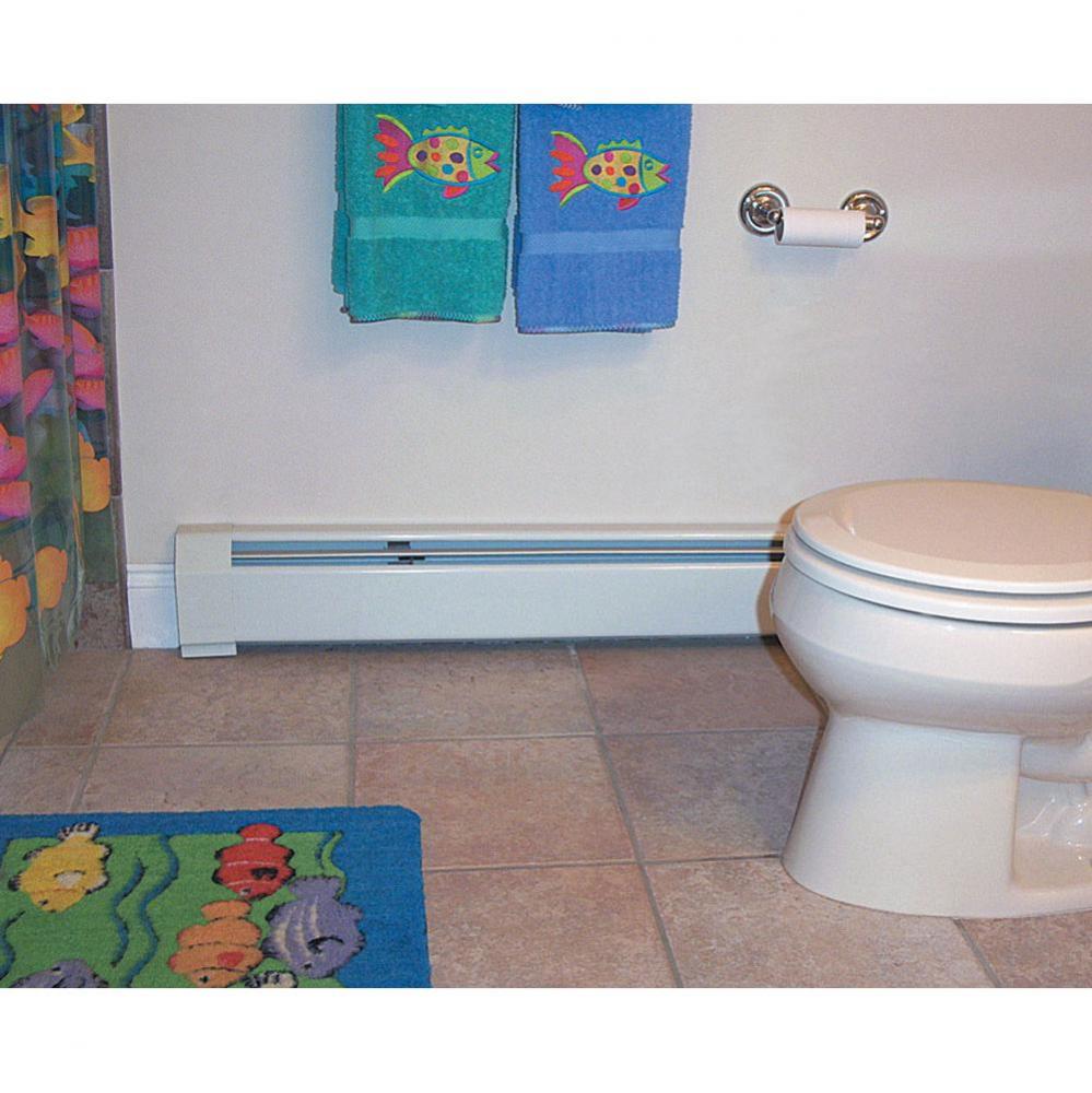 758P Protector Series Baseboard 6'' Complete With 3/4 Alum Fin Element And 2 End