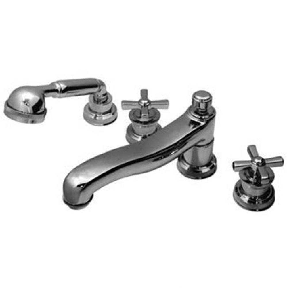 Windsor Deck Tub Set W/ Diverter In Spout W/ Hand