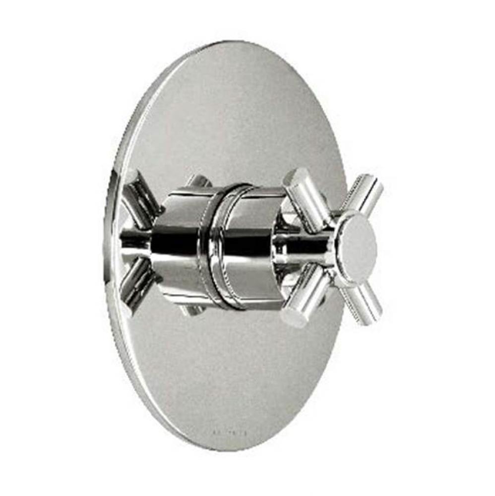 Metro Thermostatic Trim With Solid Brass Round Plate And Single