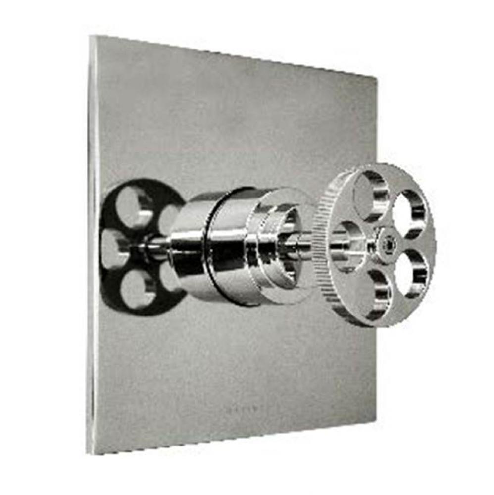 Metro Thermostatic Trim With Solid Brass Square Plate And Single