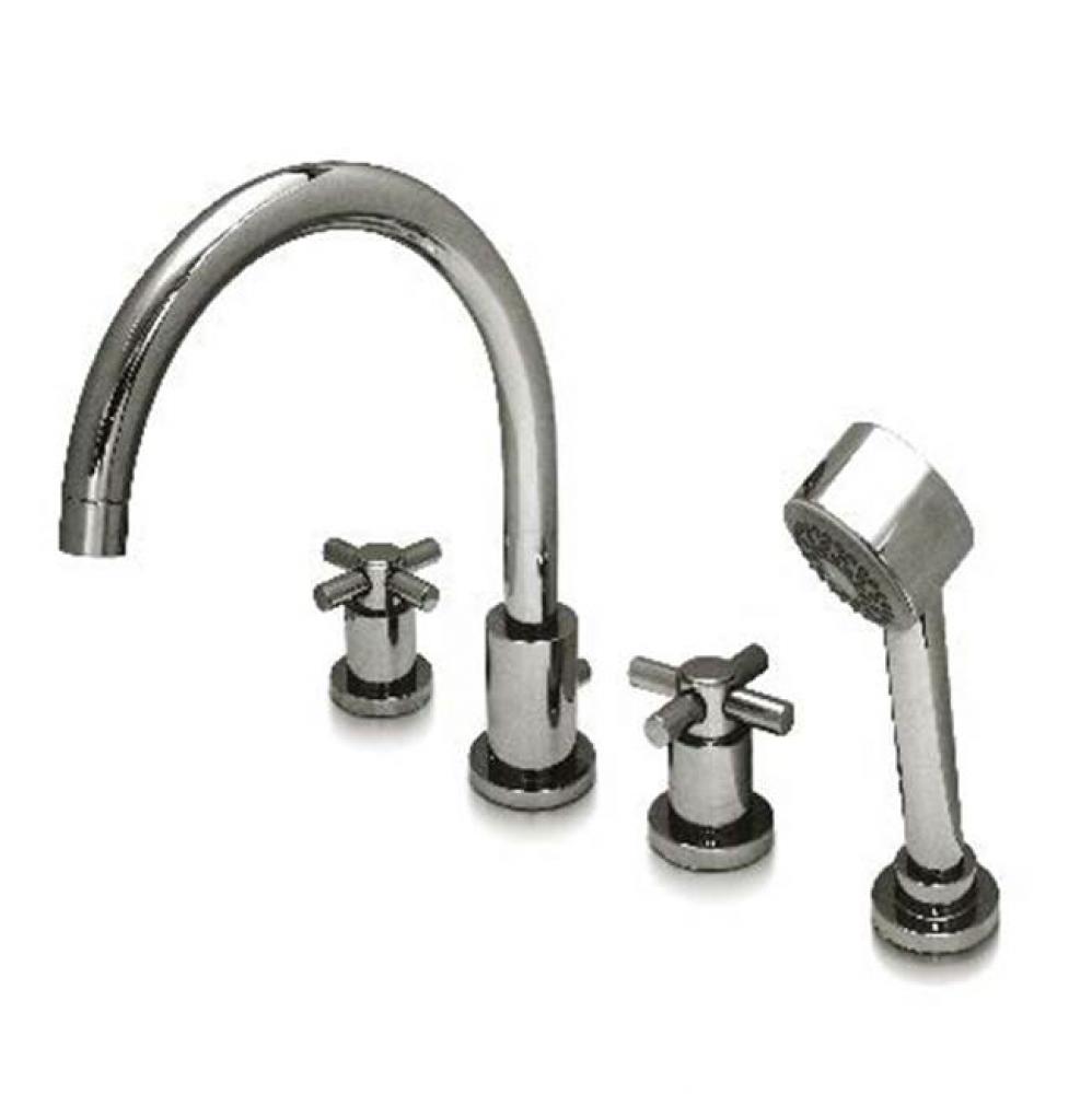 Metro Deck Tub Set W/ Diverter In Spout W/ Hand