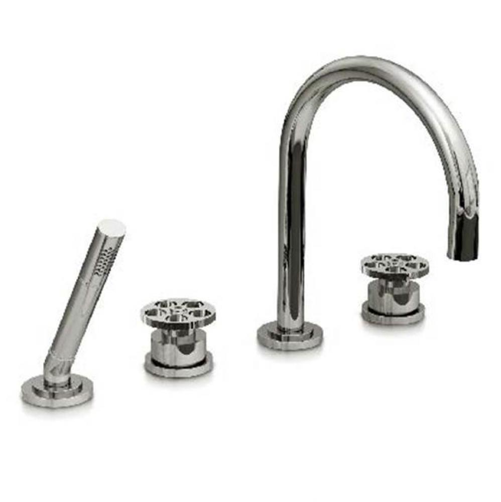 Metro Deck Tub Set W/ Diverter In Spout W/ Hand