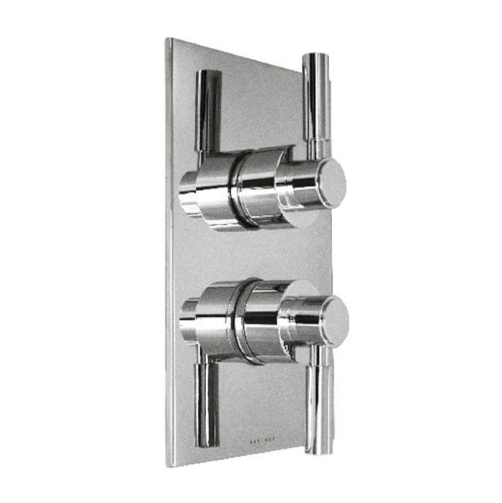 Toro-Thermostatic Trim With Solid Brass Square Plate With Two